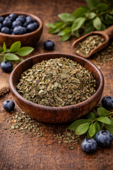 Heidelbeerblätter geschnitten