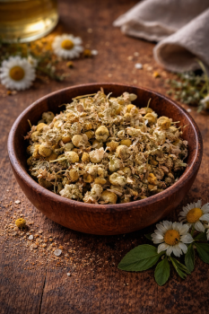 Kamillenblüten ganz